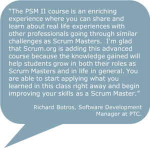 Professional Scrum Master II Quote